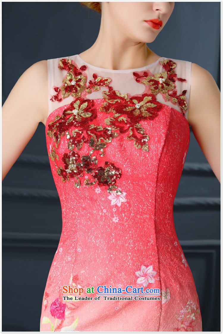 2015 New Red Dress long graphics thin banquet bridesmaid service long after the former short wedding dresses fall under the auspices of M picture, prices, brand platters! The elections are supplied in the national character of distribution, so action, buy now enjoy more preferential! As soon as possible.