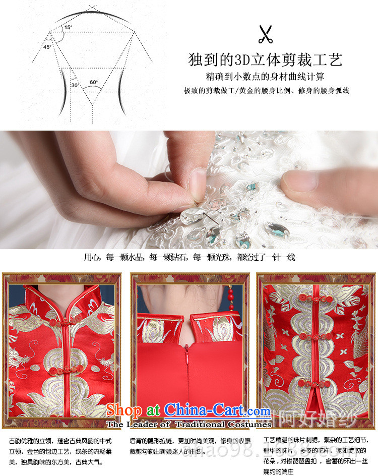 Honey Qi princess of autumn and winter 2015 New Chinese style wedding services wo brides Soo-embroidered dress marriage dragon use autumn and winter long long-sleeved red cheongsam red S picture, prices, brand platters! The elections are supplied in the national character of distribution, so action, buy now enjoy more preferential! As soon as possible.