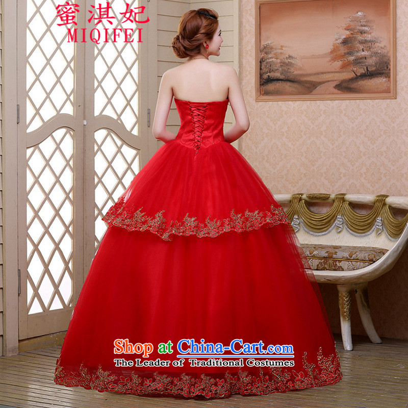 Honey Qi princess of autumn and winter 2015 new gauze marriages wedding wiping the chest with a couplet bon bon skirt wedding dress red s book, honey Qi Princess MIQIFEI) , , , shopping on the Internet