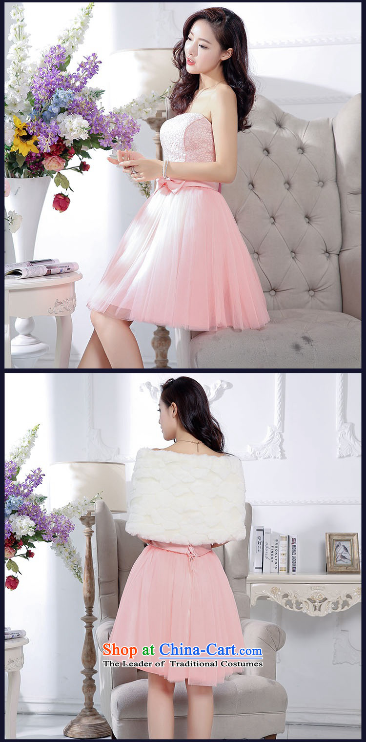2015 Autumn and Winter, stylish and simple with chest lace dresses bridal services in the medium to long term, temperament Sau San bon bon skirt gauze princess skirt bow tie foutune bridesmaid service wedding + shawl (color please note) L picture, prices, brand platters! The elections are supplied in the national character of distribution, so action, buy now enjoy more preferential! As soon as possible.