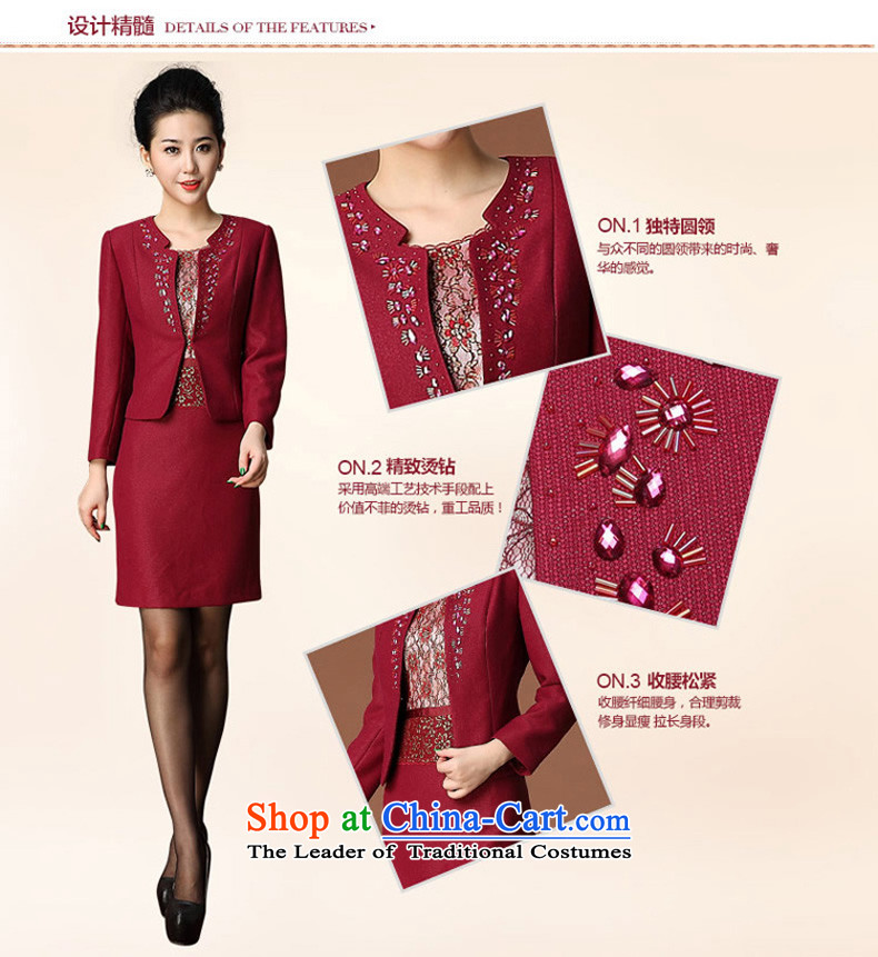 The poem Kou  2015  middle-aged female stapled pearl dresses in the wedding dress two kits Red 4XL Photo, prices, brand platters! The elections are supplied in the national character of distribution, so action, buy now enjoy more preferential! As soon as possible.