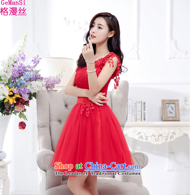 In the autumn of 2015, the population of Castores Magi GEMANSI load new bride back door dresses and sisters bows bridesmaid dress fur shawl lace dresses dress red S. (gemansi Castores Magi) , , , shopping on the Internet