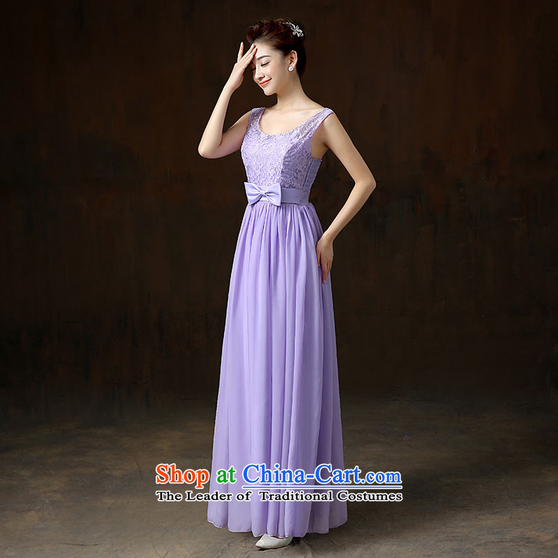 Beely 2015 Autumn honey decorated in a lovely big bow tie lace stitching vest skirt long skirt dress moderator services marriage bridesmaid skirt evening dress performances purple, annual honey bay (mibeyee) , , , shopping on the Internet