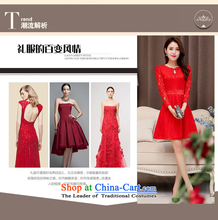 2015 Autumn and Winter Ms. New Red Chinese collar long-sleeved bridal dresses evening dresses Sau San video thin Foutune of Princess Bride skirt lace hook flower bon bon Skirts 1 red XXL picture, prices, brand platters! The elections are supplied in the national character of distribution, so action, buy now enjoy more preferential! As soon as possible.