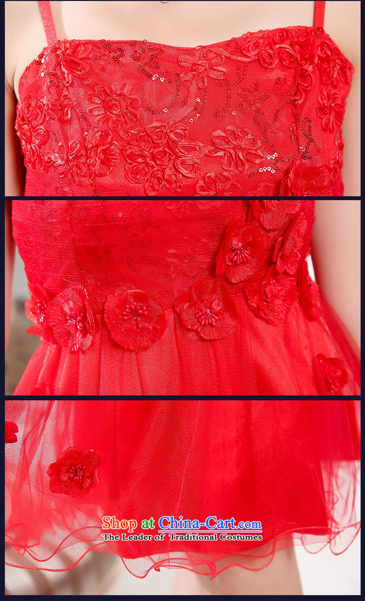 2015 Autumn and Winter Ms. New Red two kits strap bridal dresses Sau San video thin bon bon skirt banquet dinner dress in long) bows bridesmaid services 1 red XXXL picture, prices, brand platters! The elections are supplied in the national character of distribution, so action, buy now enjoy more preferential! As soon as possible.