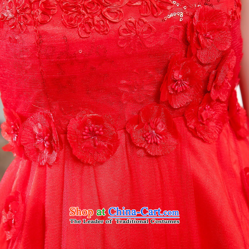 2015 Autumn and Winter Ms. New Red two kits strap bridal dresses Sau San video thin bon bon skirt banquet dinner dress in long) bows bridesmaid services 1 red XXXL,UYUK,,, shopping on the Internet