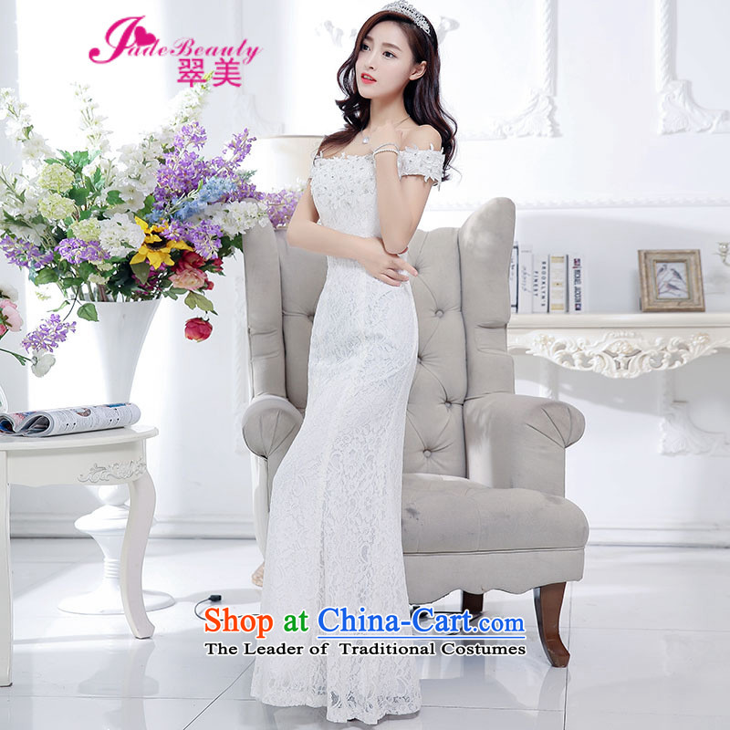 The Hong Kong evening dresses new bows services 2015 bride bridesmaid to service a field for long bridesmaid services under the auspices of evening dress White M Hong Kong (jade beauty , , , shopping on the Internet