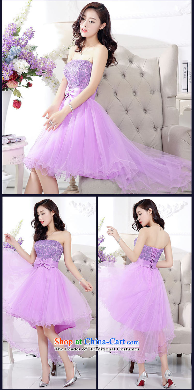 The Hong Kong 2015 autumn and winter Western Wind sexy fairies lace straps and chest gauze dovetail bon bon skirt long after the former short skirt dress purple XL Photo, prices, brand platters! The elections are supplied in the national character of distribution, so action, buy now enjoy more preferential! As soon as possible.