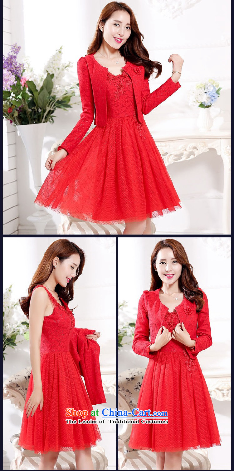 2015 Autumn and Winter Ms. new large red two kits V-Neck evening dress bridal dresses lace banquet service bridal dresses performances dress bridesmaid services 1 temperament red L picture, prices, brand platters! The elections are supplied in the national character of distribution, so action, buy now enjoy more preferential! As soon as possible.