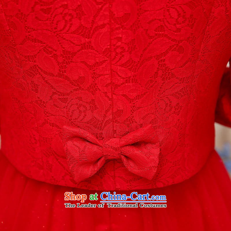The 2015 autumn and winter Ms. new large red stylish two kits evening dresses bridal dresses Sau San Video Foutune of Princess skirts thin bon bon skirt banquet service 1 red M,uyuk,,, bows shopping on the Internet
