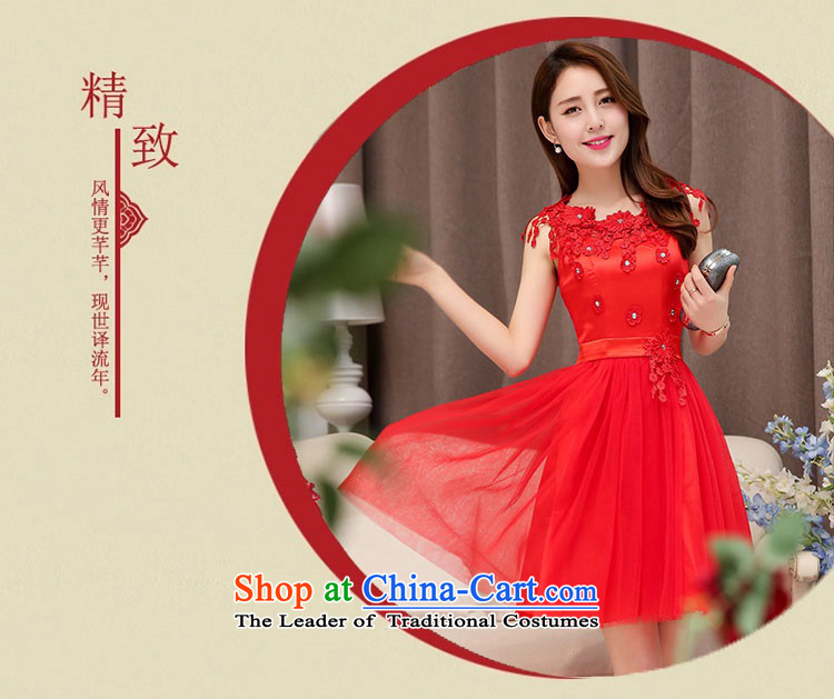 2015 Autumn and winter, large red lace round-neck collar bridal dresses Sau San Video Foutune of dress thin lace princess bride adorned with flowers skirt bon bon Skirts 1 red XL Photo, prices, brand platters! The elections are supplied in the national character of distribution, so action, buy now enjoy more preferential! As soon as possible.