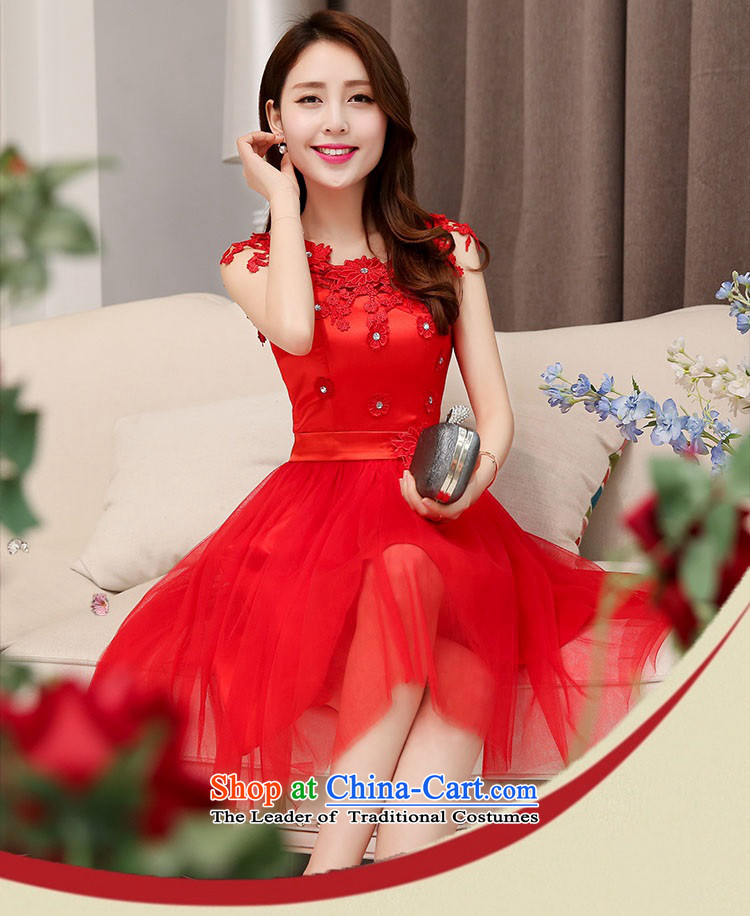 2015 Autumn and winter, large red lace round-neck collar bridal dresses Sau San Video Foutune of dress thin lace princess bride adorned with flowers skirt bon bon Skirts 1 red XL Photo, prices, brand platters! The elections are supplied in the national character of distribution, so action, buy now enjoy more preferential! As soon as possible.