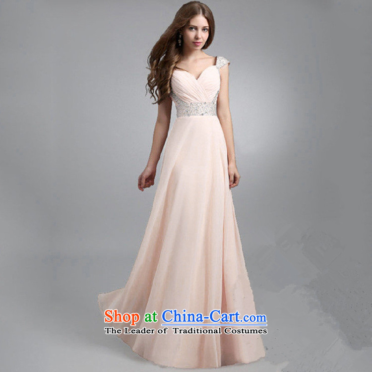 The United States, Europe and the new 2015 Connie stylish pearl stitching long skirt evening dress 5SJY pink M picture, prices, brand platters! The elections are supplied in the national character of distribution, so action, buy now enjoy more preferential! As soon as possible.