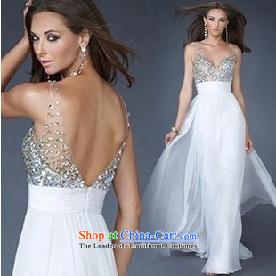 The United States, Europe and the new 2015 Connie stylish pearl stitching V-neck and sexy long skirt suits evening dresses long skirt white S picture, prices, brand platters! The elections are supplied in the national character of distribution, so action, buy now enjoy more preferential! As soon as possible.