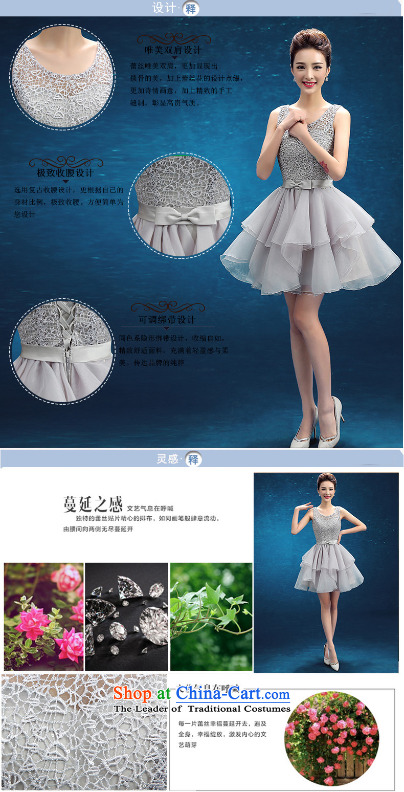 Embroidered bride 2015 winter is the new Korean short of large graphics word thin shoulders bride banquet dinner dress light gray S Suzhou shipment picture, prices, brand platters! The elections are supplied in the national character of distribution, so action, buy now enjoy more preferential! As soon as possible.