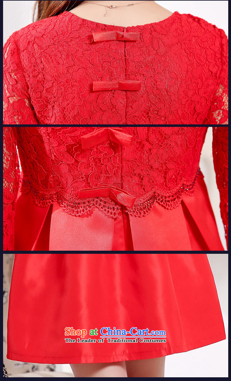 2015 Autumn and Winter Ms. new large red bridal dresses evening dresses bon bon skirt lace hook flower bows to Sau San video thin bridesmaid wedding dresses snapshot service 1 red XL Photo, prices, brand platters! The elections are supplied in the national character of distribution, so action, buy now enjoy more preferential! As soon as possible.