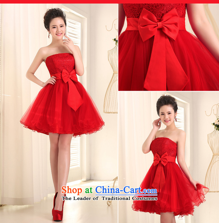 As Korean version 2015 on new marriages bows services bridesmaid red lace wiping the chest after short long short skirts dresses small red short) XL Photo, prices, brand platters! The elections are supplied in the national character of distribution, so action, buy now enjoy more preferential! As soon as possible.