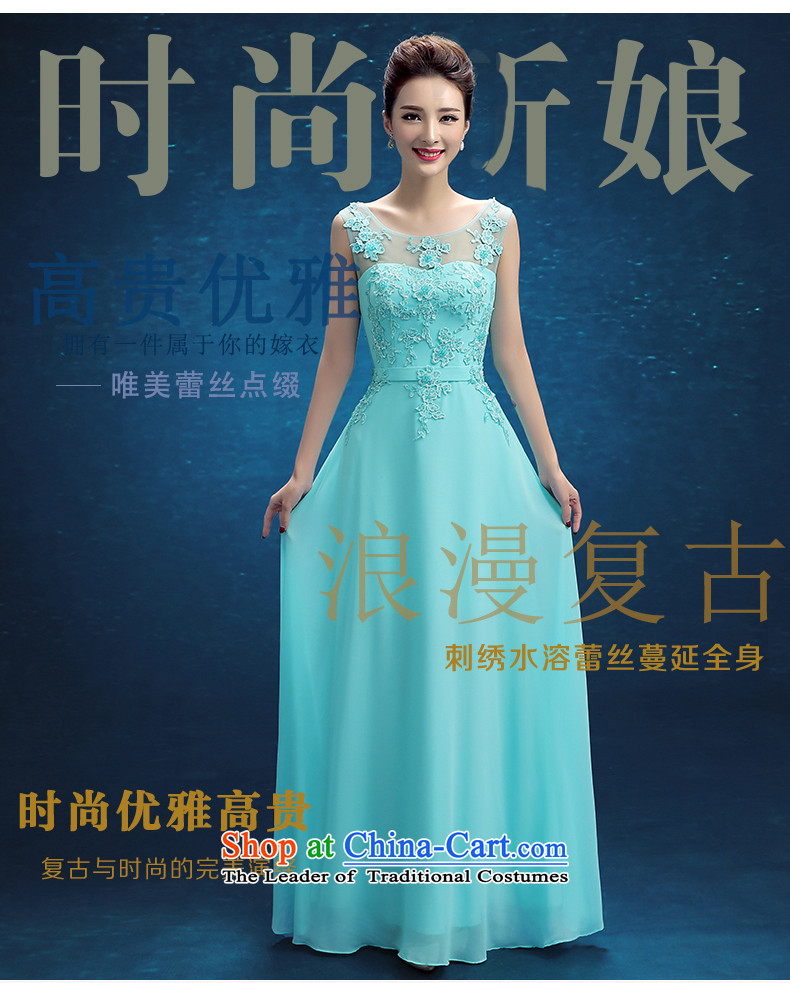 No new 2015 bride embroidered evening dresses wedding services winter Bridal Fashion bows lace Sau San marriage bridesmaid mission dress female bridesmaid services skyblue L Suzhou shipment picture, prices, brand platters! The elections are supplied in the national character of distribution, so action, buy now enjoy more preferential! As soon as possible.