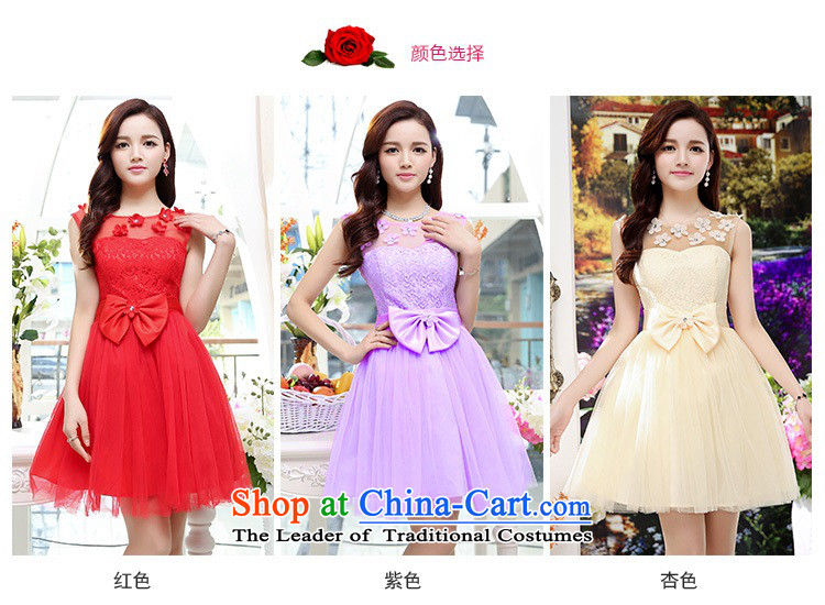 Upscale dress lace round-neck collar dresses sleeveless dress bon bon skirt 2015 Summer New flower bud skirt wedding dress bridesmaid skirt princess red S picture, prices, brand platters! The elections are supplied in the national character of distribution, so action, buy now enjoy more preferential! As soon as possible.