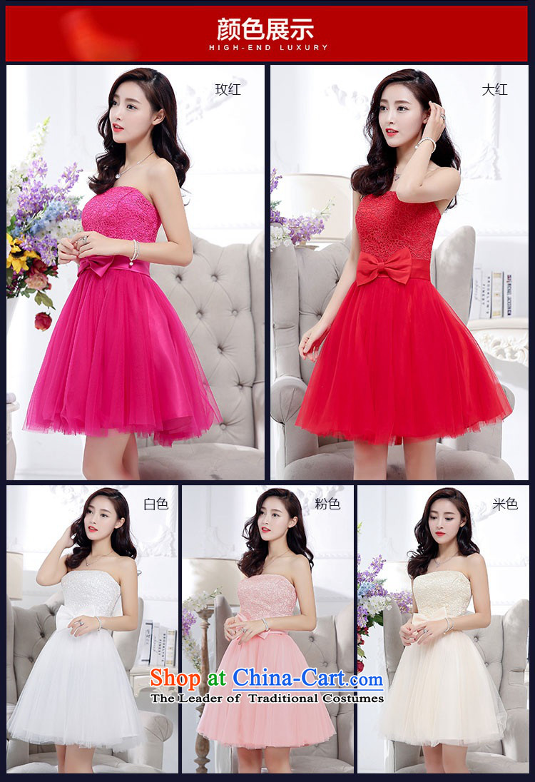 2015 Autumn and Winter, stylish and simple with chest lace dresses bridal services in the medium to long term, temperament Sau San bon bon skirt gauze princess skirt bow tie foutune bridesmaid services Pink S picture, prices, brand platters! The elections are supplied in the national character of distribution, so action, buy now enjoy more preferential! As soon as possible.