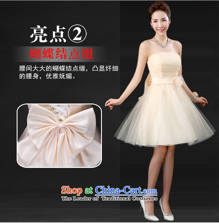 Tim hates makeup and flagship store bridesmaid Dress Short of dress and sisters in 2015 winter Chorus will new small dress bridesmaid mission champagne color bridesmaid skirt F03 E) wrist flower S picture, prices, brand platters! The elections are supplied in the national character of distribution, so action, buy now enjoy more preferential! As soon as possible.