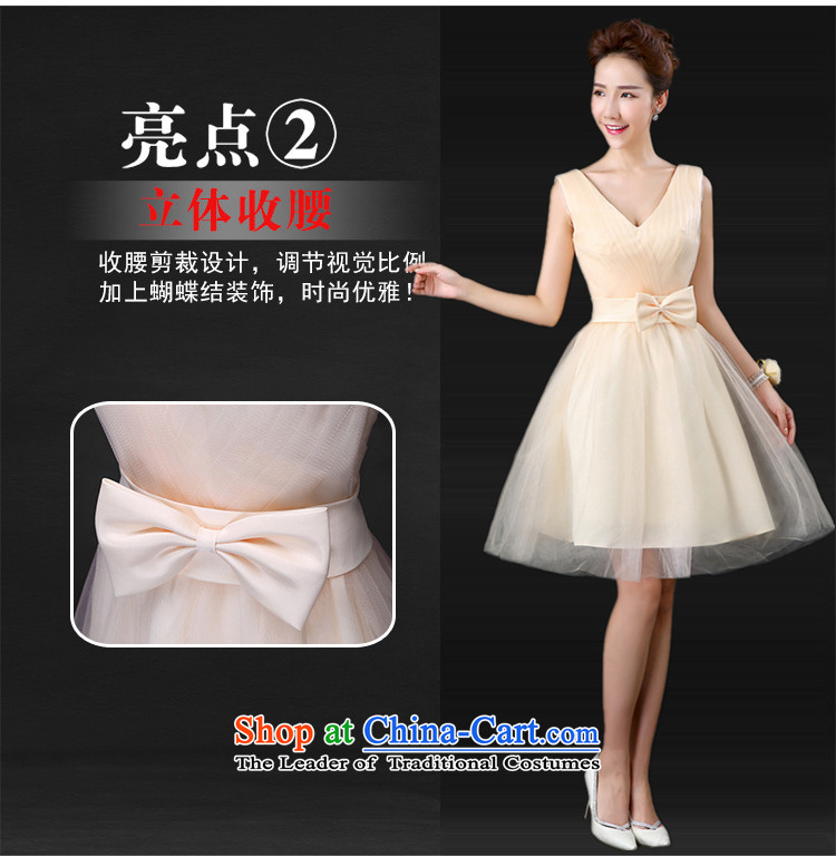 Tim hates makeup and flagship store bridesmaid Dress Short of dress and sisters in 2015 winter Chorus will new small dress bridesmaid mission champagne color bridesmaid skirt F03 E) wrist flower S picture, prices, brand platters! The elections are supplied in the national character of distribution, so action, buy now enjoy more preferential! As soon as possible.