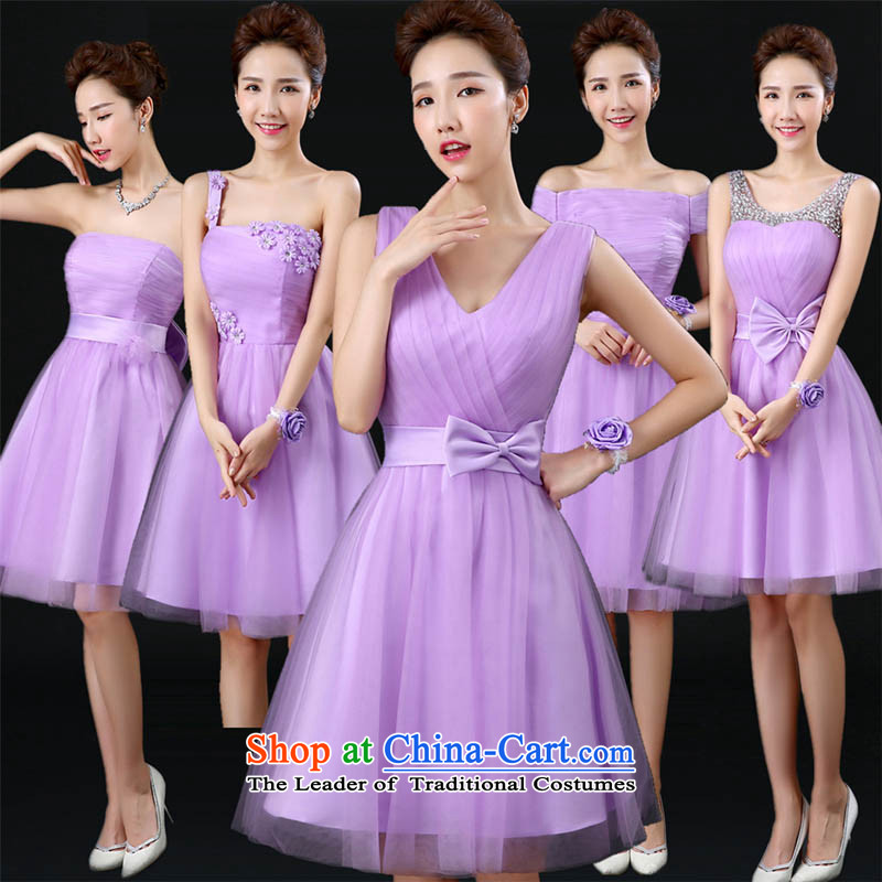 Tim hates makeup and new bridesmaid winter clothing bridesmaid mission shoulder sister short skirt dress bridesmaid dress Chorus will dress bridesmaid small dress purple dress skirt F02 A) wrist spend S, Tim hates makeup and shopping on the Internet has been pressed.