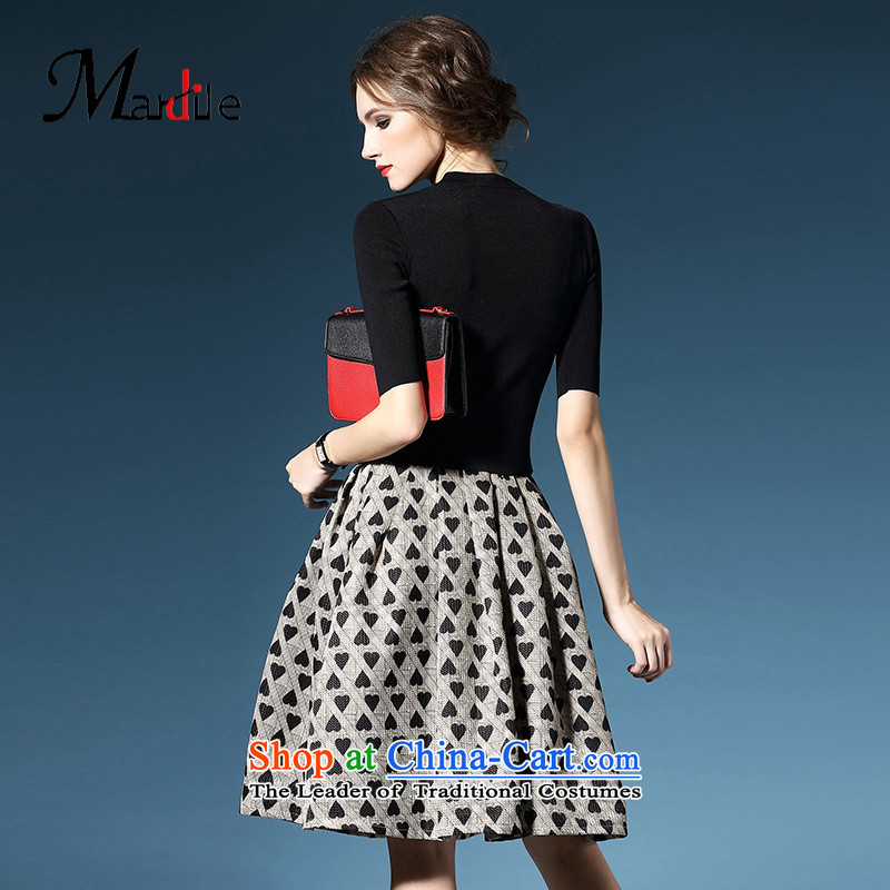 Marguerite Mr Dagnall autumn MARDILE trendy new products in 2015 wild cuff stamp skirt two kits dresses kit black M Princess Di America (MARDILE) , , , shopping on the Internet