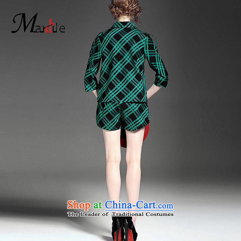 Maria di America 2015 MARDILE in the fall of President of fashionable trend lapel plaid pants and casual jacket female kit red figure M Princess Di America (MARDILE) , , , shopping on the Internet