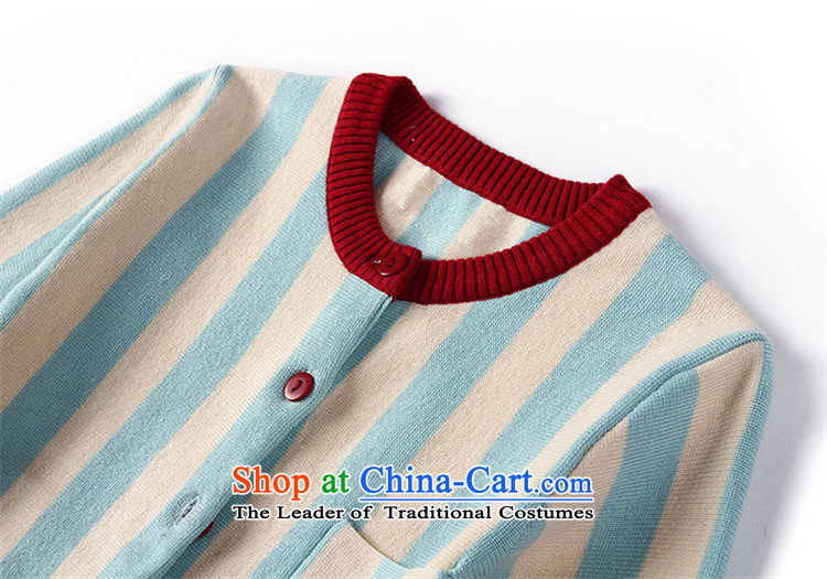Maria di America MARDILE 2015 round-neck collar long-sleeved Knitted Shirt streaks female stylish fall inside the light blue skirt S picture, prices, brand platters! The elections are supplied in the national character of distribution, so action, buy now enjoy more preferential! As soon as possible.