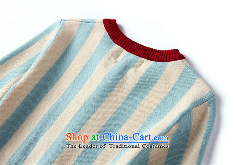 Maria di America MARDILE 2015 round-neck collar long-sleeved Knitted Shirt streaks female stylish fall inside the light blue skirt S picture, prices, brand platters! The elections are supplied in the national character of distribution, so action, buy now enjoy more preferential! As soon as possible.