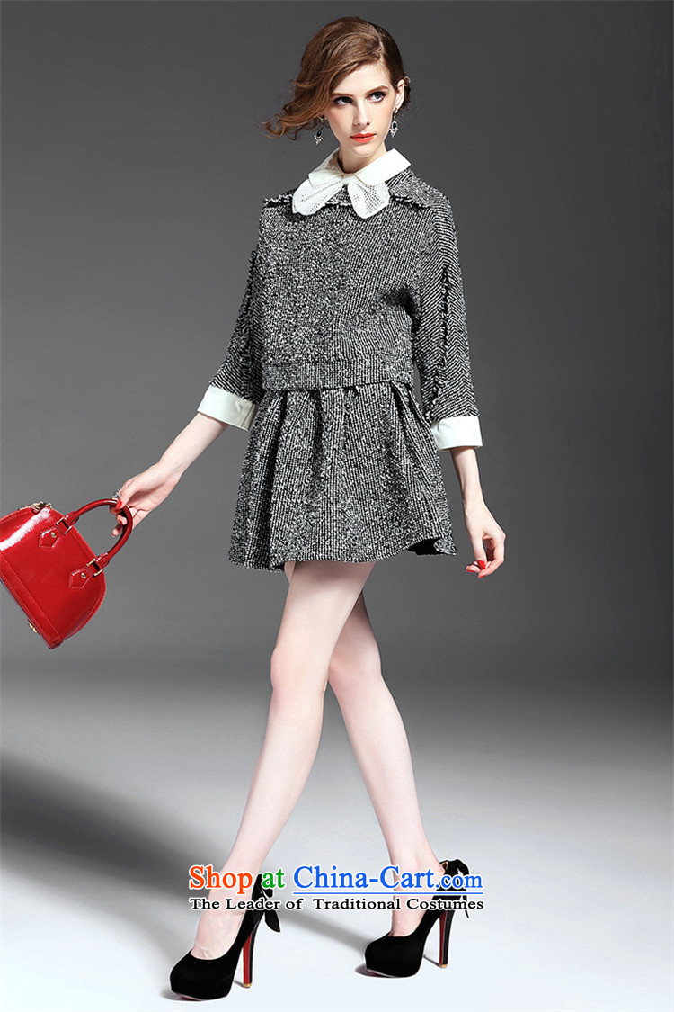 Maria di America MARDILE  2015 Couture fashion 7 cuff hip trendy fashion autumn flowers rough wild short skirt gray M picture, prices, brand platters! The elections are supplied in the national character of distribution, so action, buy now enjoy more preferential! As soon as possible.
