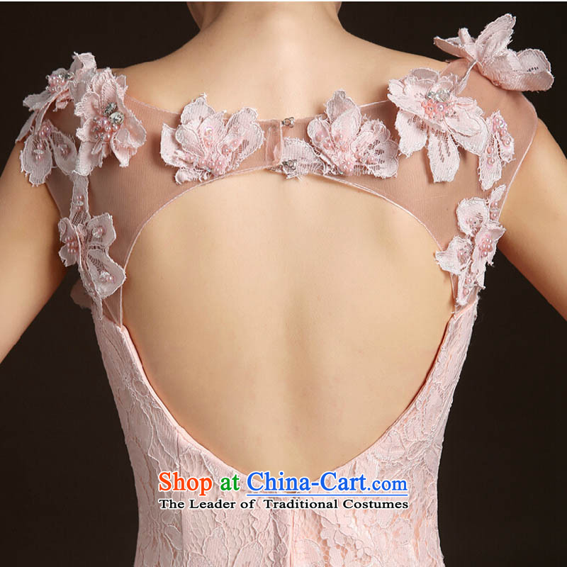 The new 2015 Sau San tail longer bride wedding dress bows service female wedding banquet dinner dress autumn and winter pale pink tailored please contact customer service, pure love bamboo yarn , , , shopping on the Internet