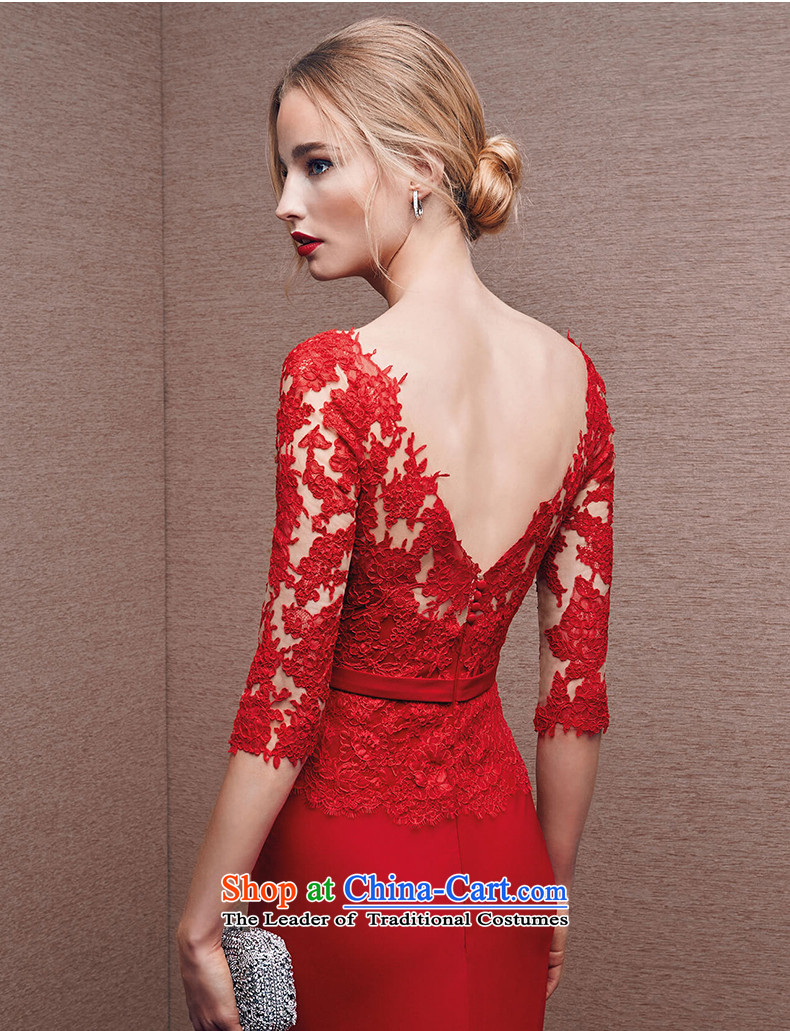 Pure Love bamboo yarn 2015 autumn and winter new stylish red V-Neck crowsfoot bride wedding dress bows service long evening dresses red tailored customer service contact pictures, prices, brand platters! The elections are supplied in the national character of distribution, so action, buy now enjoy more preferential! As soon as possible.