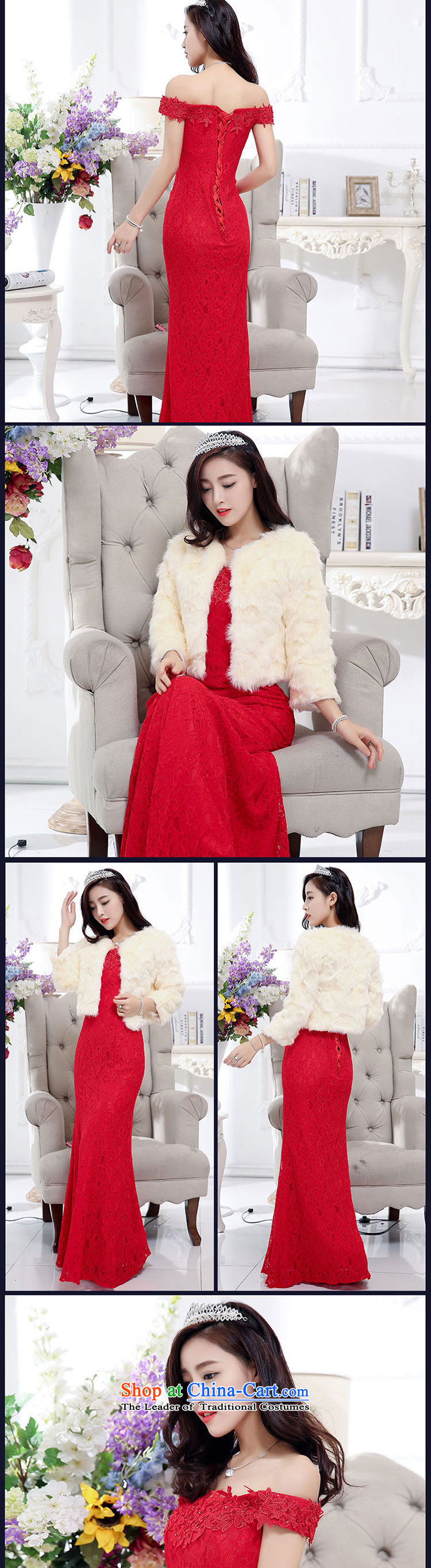 Mei Lin Shing 2015 autumn and winter new bride wedding dress female wedding services shoulder the word bows Sau San crowsfoot long skirt red XL Photo, prices, brand platters! The elections are supplied in the national character of distribution, so action, buy now enjoy more preferential! As soon as possible.