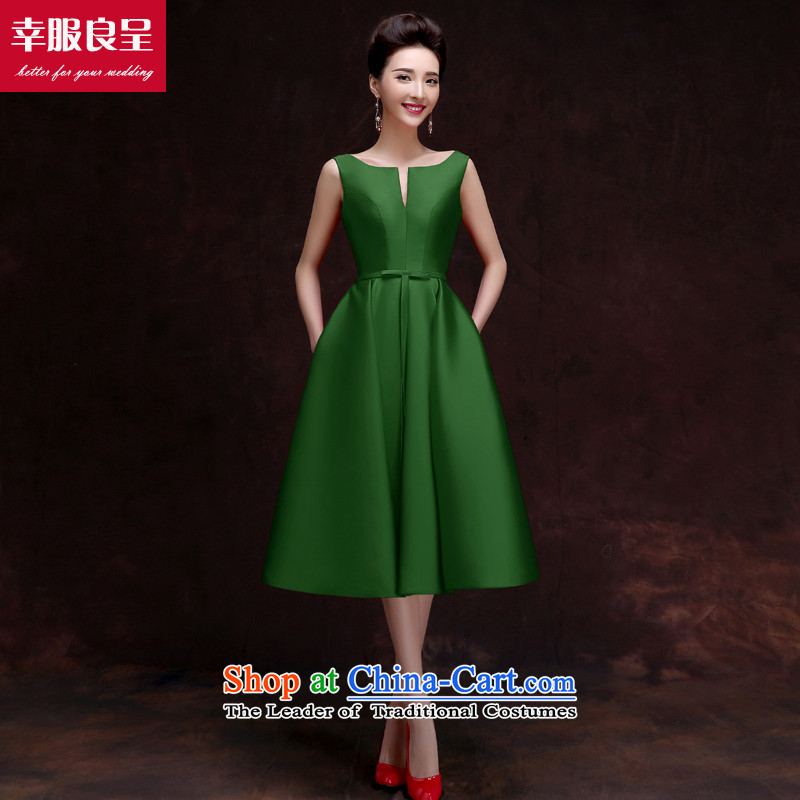 The privilege of serving-leung 2015 new bride bows to the summer and fall of Red Dress Chinese wedding dresses skirts small, dark green , a service-leung , , , shopping on the Internet