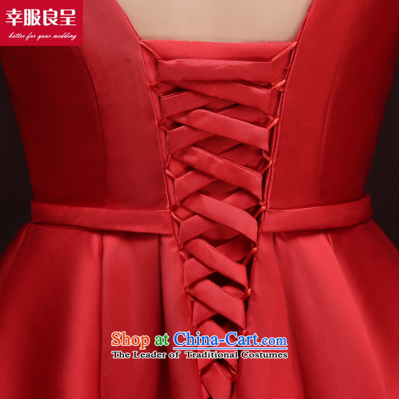 The privilege of serving-leung 2015 new bride bows to the summer and fall of Red Dress Chinese wedding dresses skirts small, dark green , a service-leung , , , shopping on the Internet