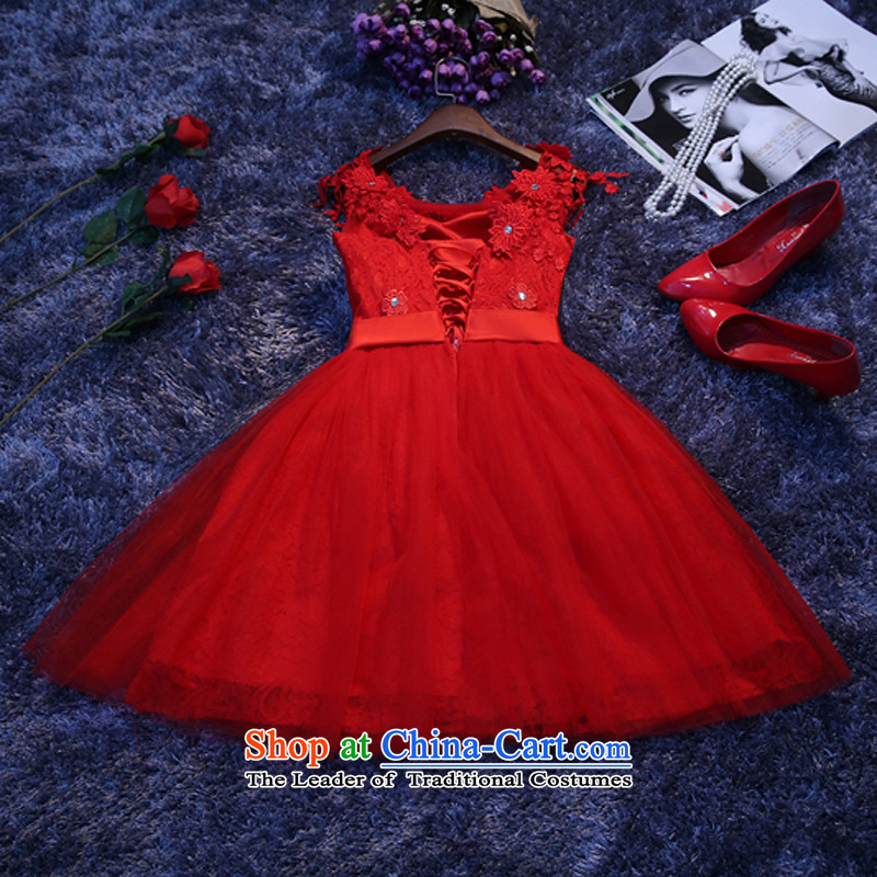 However service small dress short skirt) bridesmaid services 2015 autumn and winter new Korean bridesmaid sister skirt dress in red (Lena according to xxl, YILAINA) , , , shopping on the Internet