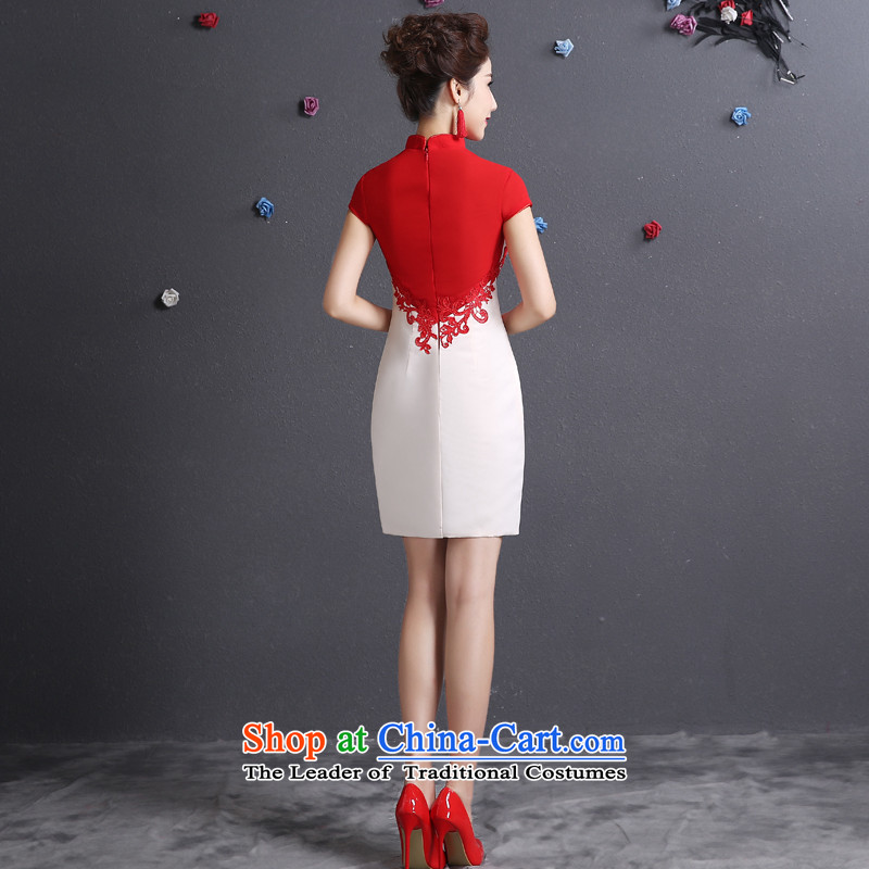 In accordance with the new 2015 Lena Chinese cheongsam dress short dinners bridesmaid Bridal Services etiquette clothing xl, bows to Lena (YILAINA) , , , shopping on the Internet