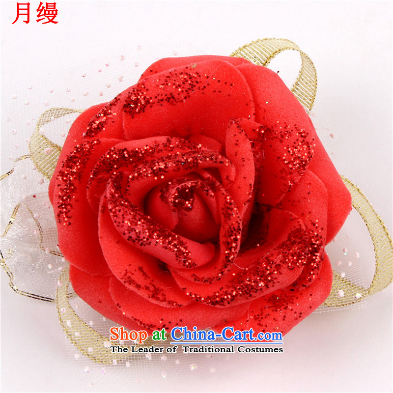 As brides on wedding dresses wrist flower accessories bridesmaid Chest Flower wrist flower and bonus rose E, on risk has been pressed shopping on the Internet