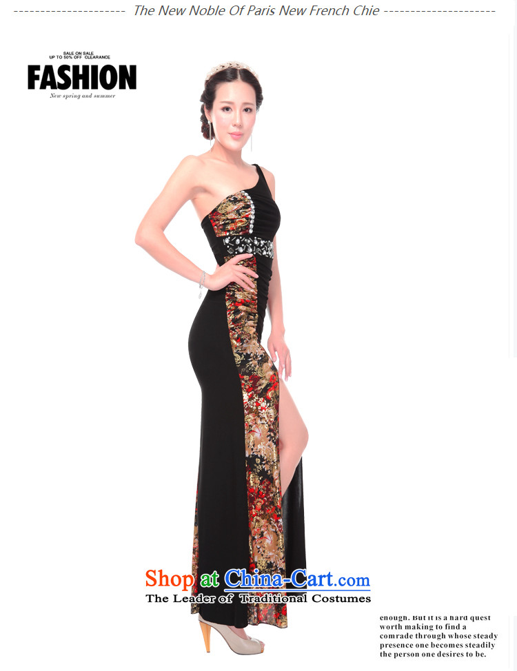 Optimize fruit shop 2015 Summer bell sexy female nightclubs dresses long banquet dinner dress will shoulder black S picture, prices, brand platters! The elections are supplied in the national character of distribution, so action, buy now enjoy more preferential! As soon as possible.