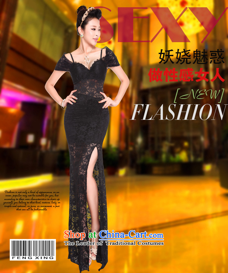 Optimize fruit shop 2015 Summer bell sexy women's dresses long lace banquet dress will raise the S pictures, prices, brand platters! The elections are supplied in the national character of distribution, so action, buy now enjoy more preferential! As soon as possible.