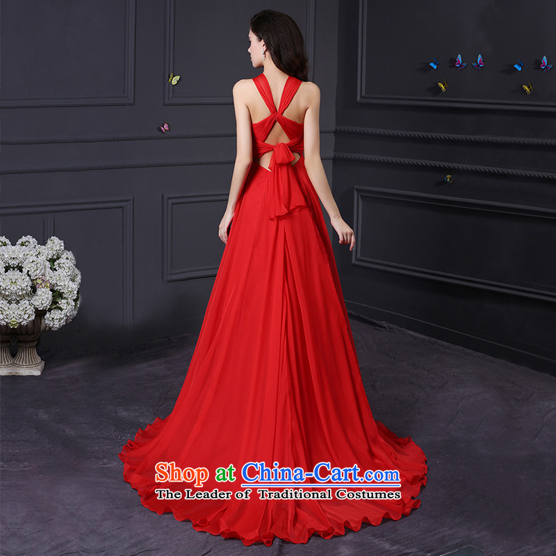 Custom dresses dressilyme 2015 new red chiffon straps stylish reception party of a wedding dress bows service evening red L,DRESSILY OCCASIONS ME WEAR ON-LINE,,, shopping on the Internet