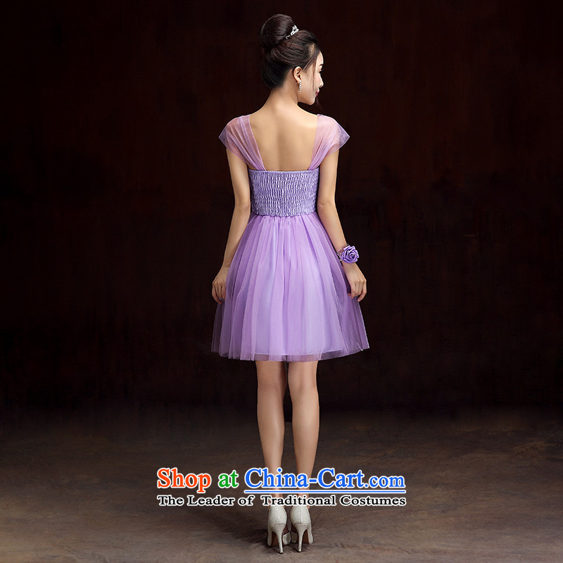158 cents, American minimalist temperament and chest gauze princess skirt bridesmaid small dress sister in the skirt 158 purple short of 158 M and the shopping on the Internet has been pressed.
