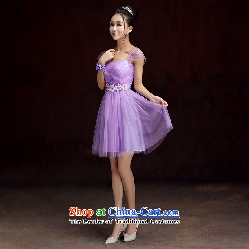 158 cents, American minimalist temperament and chest gauze princess skirt bridesmaid small dress sister in the skirt 158 purple short of 158 M and the shopping on the Internet has been pressed.