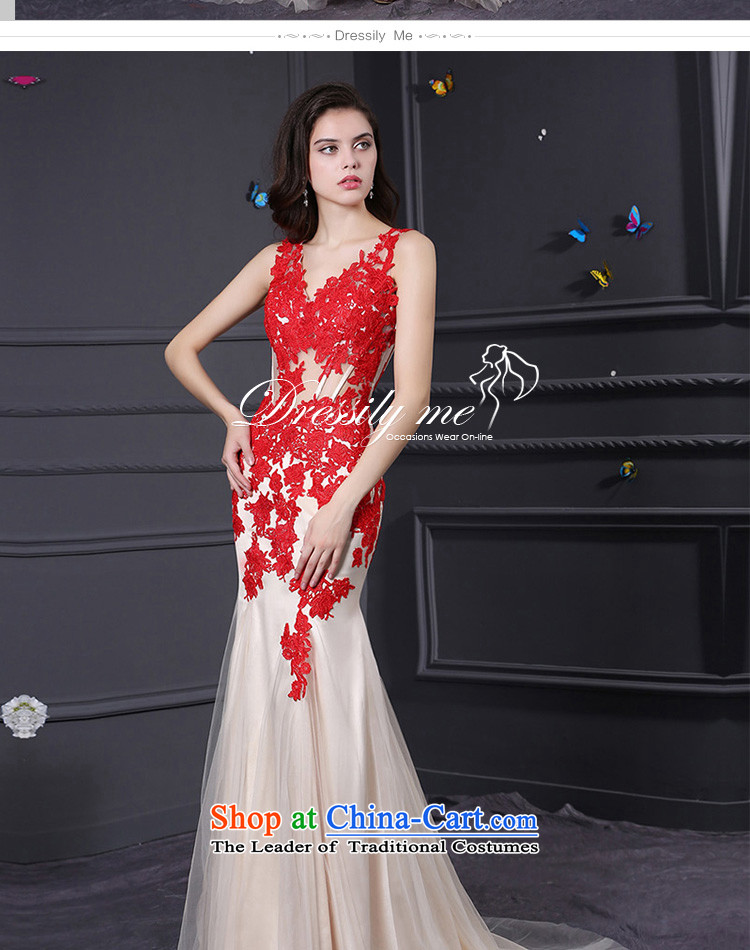 Custom dresses dressilyme 2015 new V-Neck red stylish lace crowsfoot package and the reception party wedding dresses bows service evening red XXSTOXL) Picture, prices, brand platters! The elections are supplied in the national character of distribution, so action, buy now enjoy more preferential! As soon as possible.