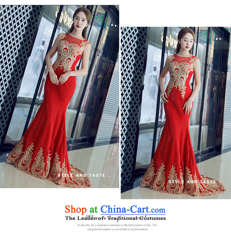 Love of the overcharged new Word 2015 stylish and elegant shoulder embroidery large red tie romantic crowsfoot large tail dress marriages bows service banquet night red tail with head of L pictures, prices, brand platters! The elections are supplied in the national character of distribution, so action, buy now enjoy more preferential! As soon as possible.