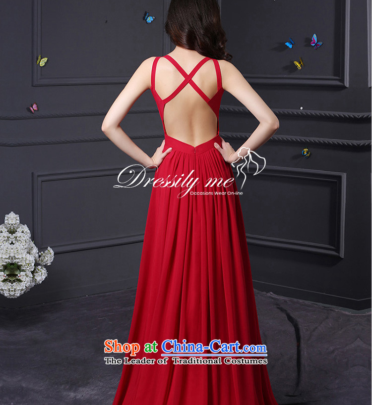 Custom dresses dressilyme 2015 new chiffon hanging strap in the history of the waist version A back on the evening dresses reception wedding services custom color bows tailored picture, prices, brand platters! The elections are supplied in the national character of distribution, so action, buy now enjoy more preferential! As soon as possible.