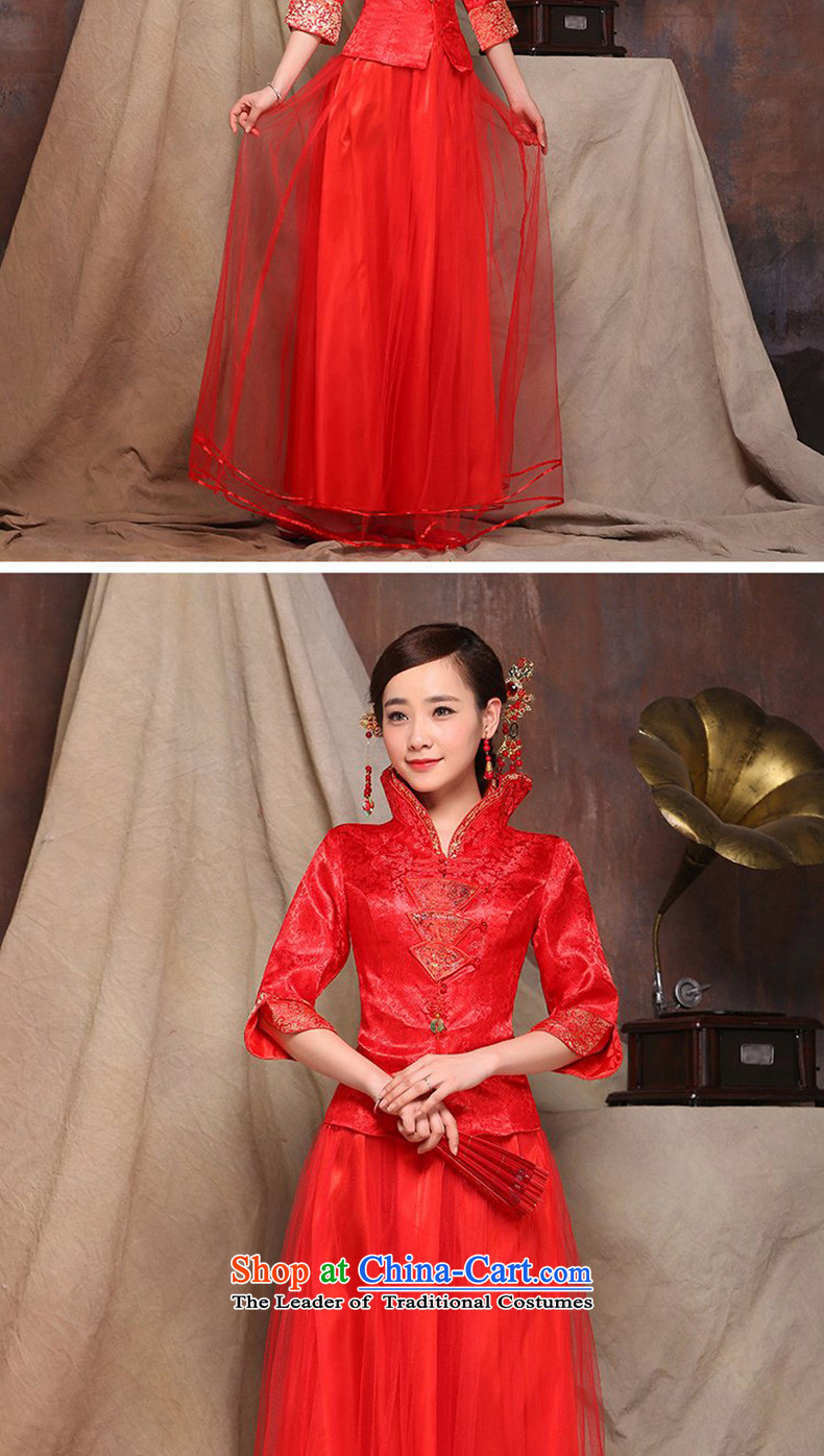 2015 new red autumn and winter load bride wedding dress long improved qipao bows service wedding dress red s picture, prices, brand platters! The elections are supplied in the national character of distribution, so action, buy now enjoy more preferential! As soon as possible.