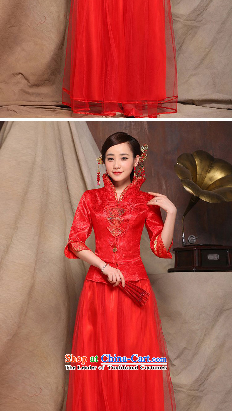 2015 new red autumn and winter load bride wedding dress long improved qipao bows service wedding dress red s picture, prices, brand platters! The elections are supplied in the national character of distribution, so action, buy now enjoy more preferential! As soon as possible.